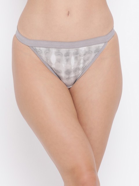 

Clovia Women Grey & White Printed Low Rise Bikini Briefs PN3169P01XXL