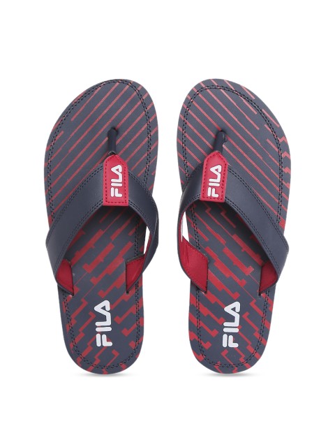

FILA Men Navy Blue & Red Printed Thong Flip-Flops