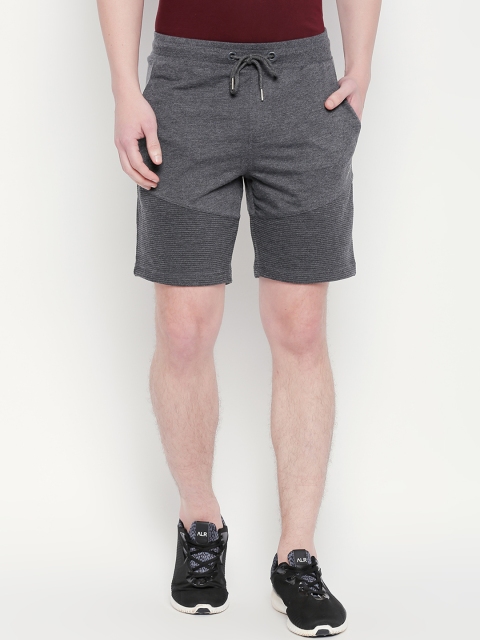 

Ajile by Pantaloons Men Grey Solid Slim Fit Regular Shorts