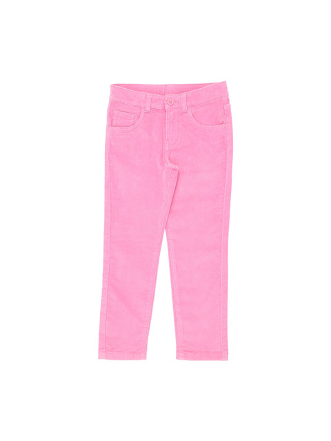 

Pantaloons Junior Girls Pink Regular Fit Solid Regular Trousers