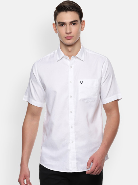

Allen Solly Men White Slim Fit Solid Casual Shirt