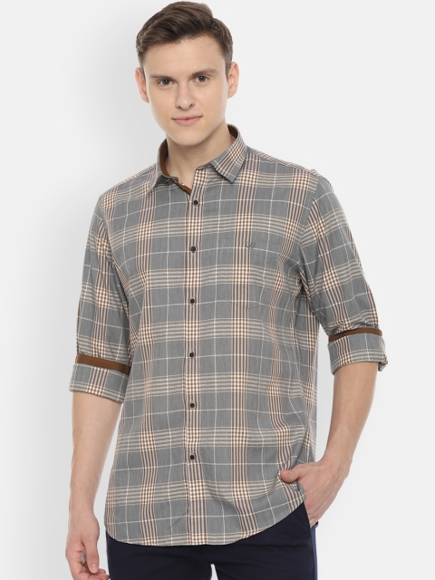 

Van Heusen Sport Men Grey Slim Fit Checked Casual Shirt