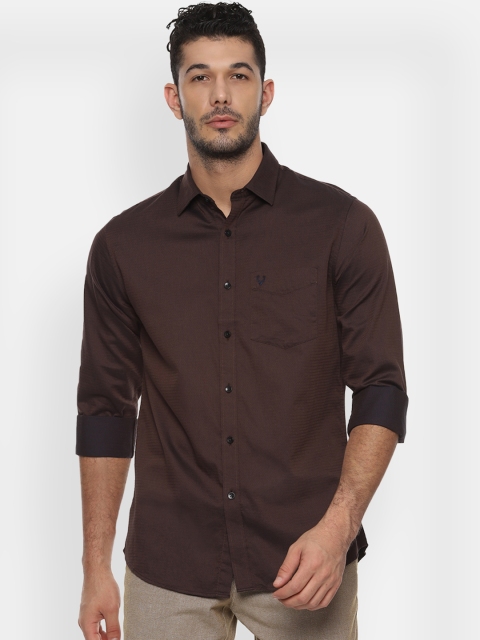 

Allen Solly Men Brown Slim Fit Printed Casual Shirt