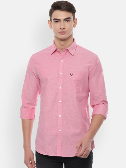 

Allen Solly Men Pink Slim Fit Solid Casual Shirt