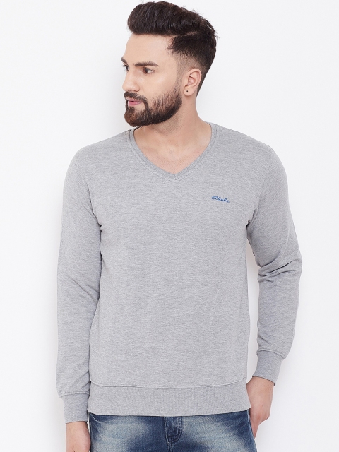 

Adobe Men Grey Solid Sweatshirt