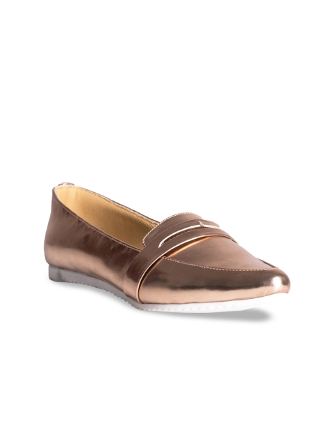

Kraft Cellar Women Copper-Toned Solid Ballerinas