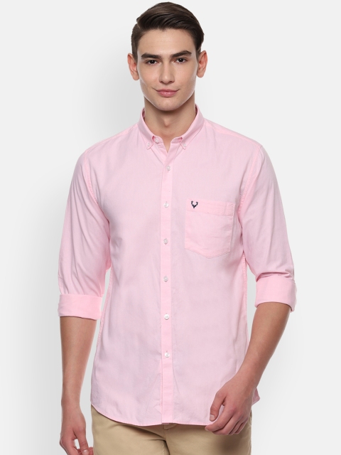 

Allen Solly Men Pink Slim Fit Solid Casual Shirt