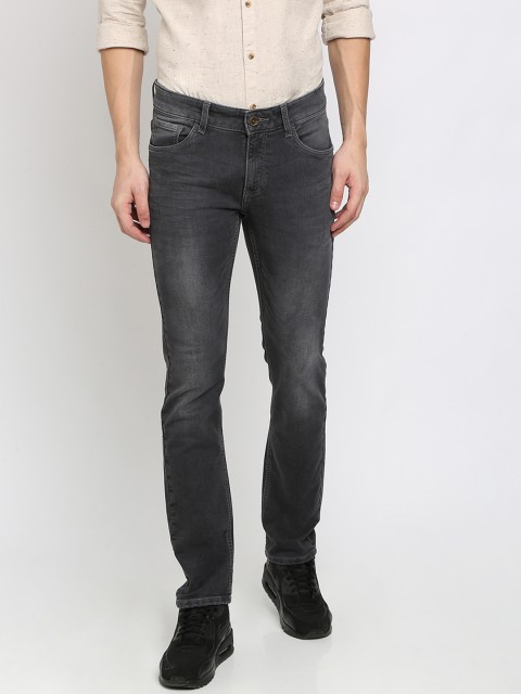 

Crocodile Men Grey Slim Fit Mid-Rise Clean Look Stretchable Jeans