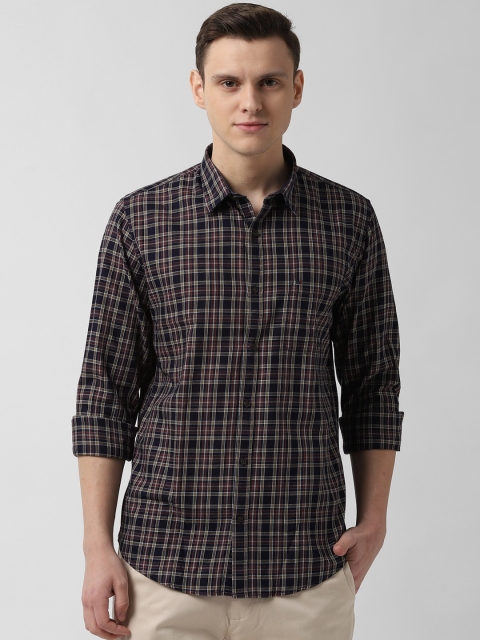 

Peter England Casuals Men Multicoloured Slim Fit Checked Casual Shirt, Multi