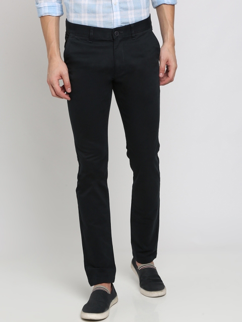 

Crocodile Men Black Slim Fit Solid Formal Trousers