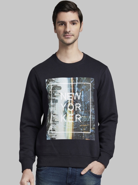 

Parx Men Blue Printed Sweatshirt