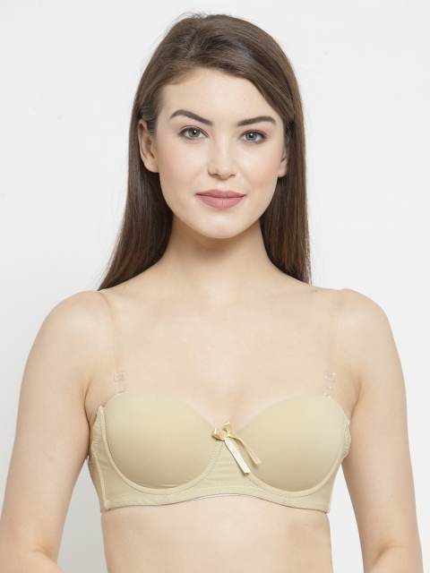 

Quttos Beige Solid Underwired Lightly Padded T-shirt Bra QT-20190