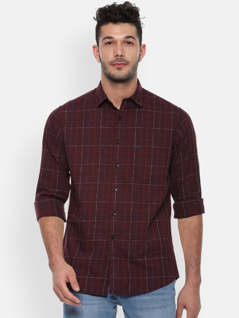 

Allen Solly Men Brown Slim Fit Checked Casual Shirt