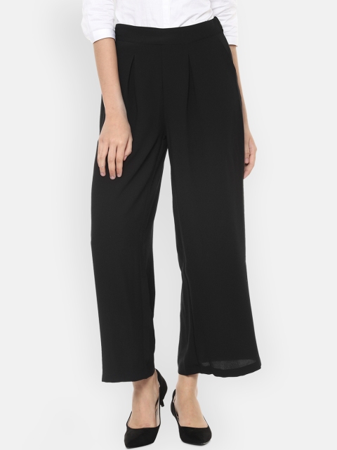 

Allen Solly Woman Black Regular Fit Solid Culottes