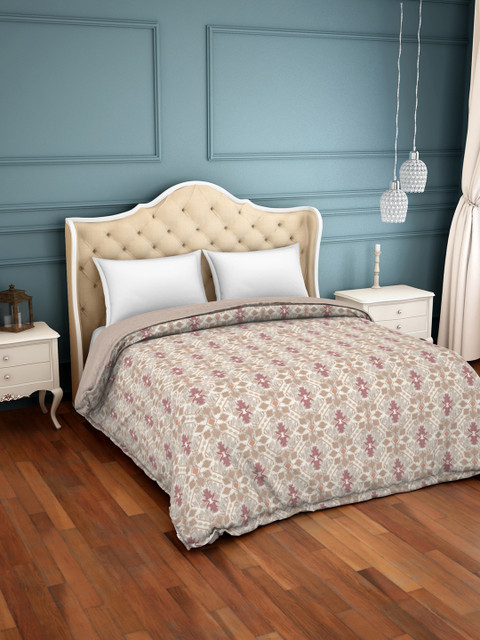 

SPACES Mauve Abstract AC Room 150 GSM Double Bed Comforter