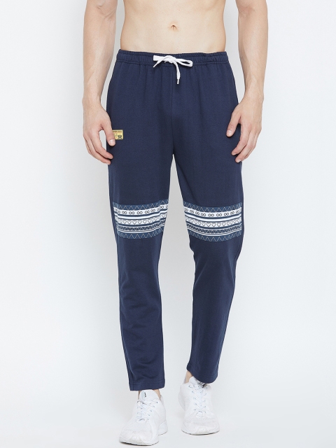 

Adobe Men Navy Blue Slim-Fit Colourblocked Track Pants