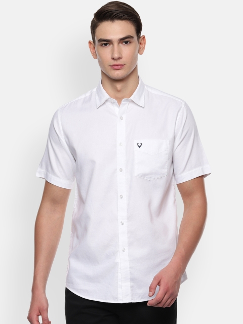 

Allen Solly Men White Slim Fit Solid Casual Shirt