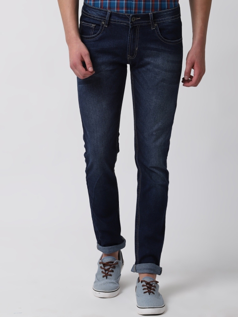 

Peter England Casuals Men Navy Blue Skinny Fit Mid-Rise Clean Look Jeans