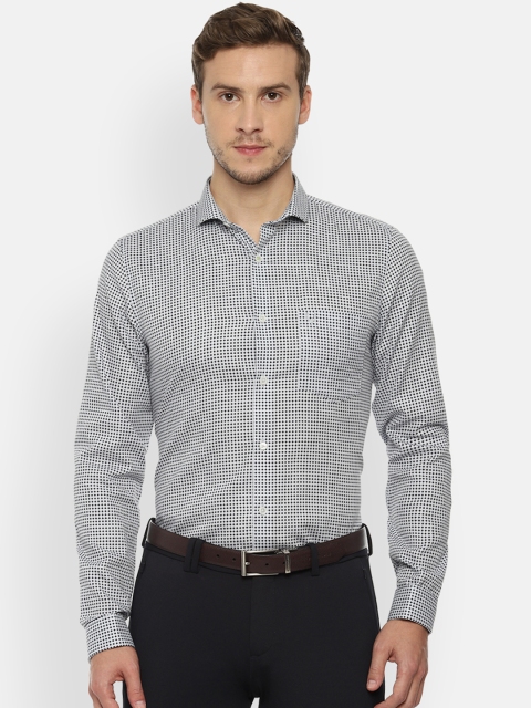 

Allen Solly Men Grey & Black Slim Fit Printed Formal Shirt