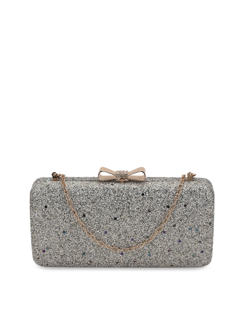 

Kazo Gold-Toned & Silver-Toned Solid Embellished Clutch