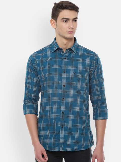 

Allen Solly Men Green Slim Fit Checked Casual Shirt