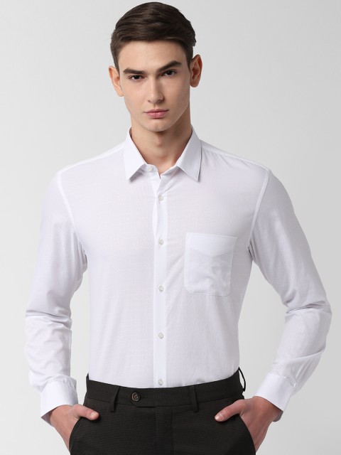 

Peter England Men White Regular Fit Solid Formal Shirt