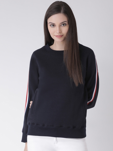 

Texco Women Navy Blue Solid Sweatshirt