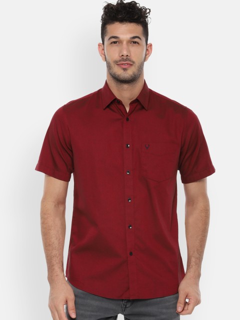 

Allen Solly Men Red Slim Fit Solid Casual Shirt