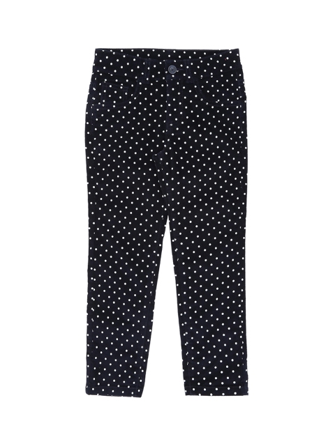 

Pantaloons Junior Girls Navy Blue Regular Fit Printed Regular Trousers