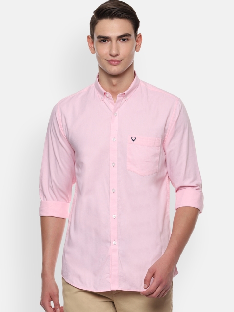 

Allen Solly Men Pink Slim Fit Solid Casual Shirt