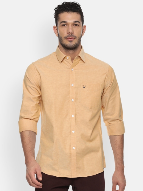 

Allen Solly Men Yellow Slim Fit Solid Casual Shirt