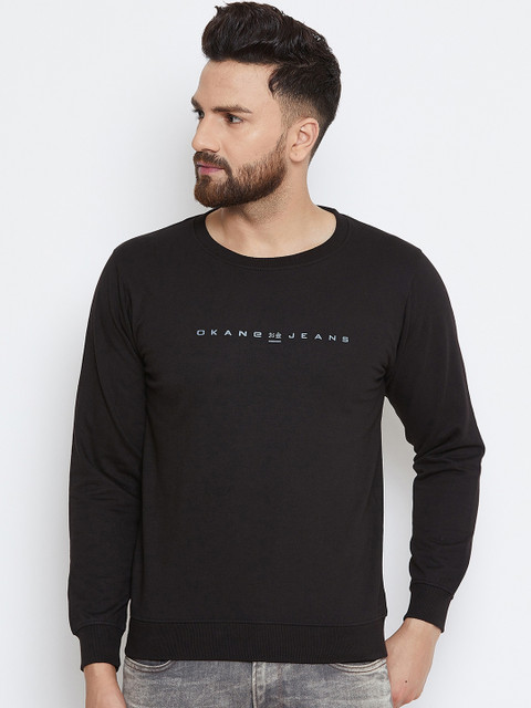 

Okane Men Black Printed Sweatshirt