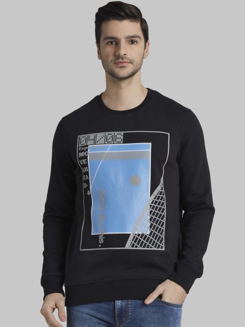 

Parx Men Black Printed Sweatshirt