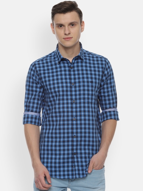 

Van Heusen Sport Men Blue & White Slim Fit Checked Casual Shirt