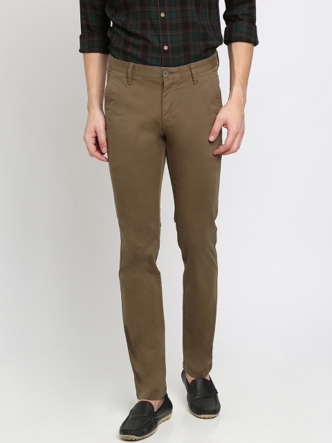 

Crocodile Men Khaki Slim Fit Solid Regular Trousers