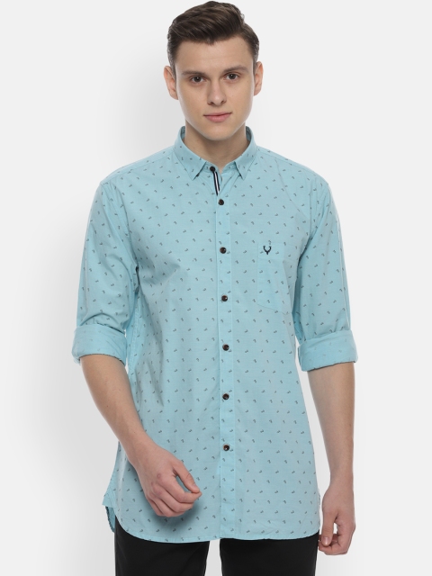 

Allen Solly Men Blue Slim Fit Printed Casual Shirt