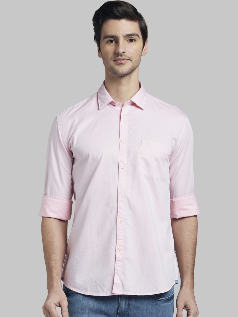

Parx Men Pink Slim Fit Solid Casual Shirt