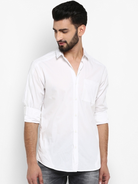 

Mufti Men White Slim Fit Solid Casual Shirt