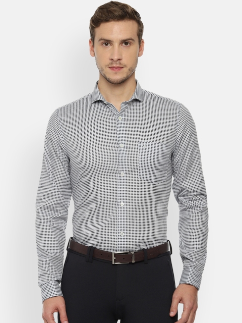 

Allen Solly Men Grey & Black Slim Fit Printed Casual Shirt
