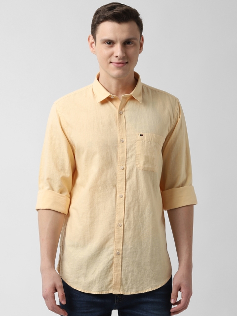 

Peter England Casuals Men Orange Slim Fit Solid Casual Shirt
