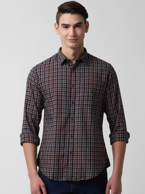 

Peter England Casuals Men Multicoloured Slim Fit Checked Casual Shirt, Multi