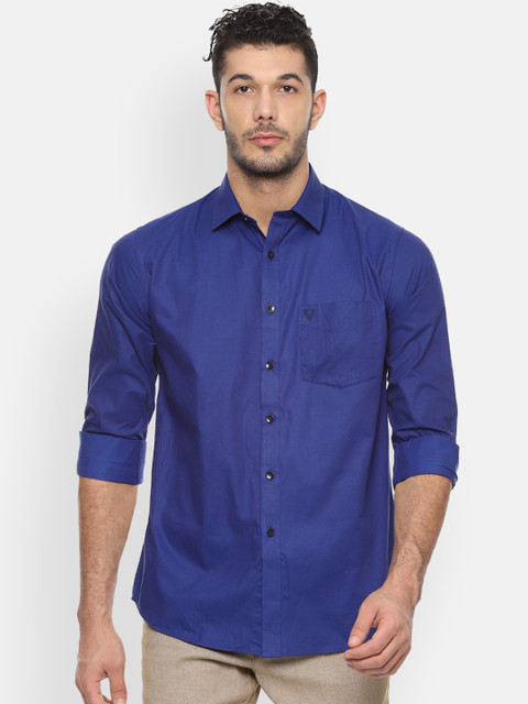 

Allen Solly Men Blue Slim Fit Solid Casual Shirt