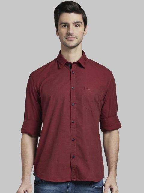 

Parx Men Red Slim Fit Solid Casual Shirt