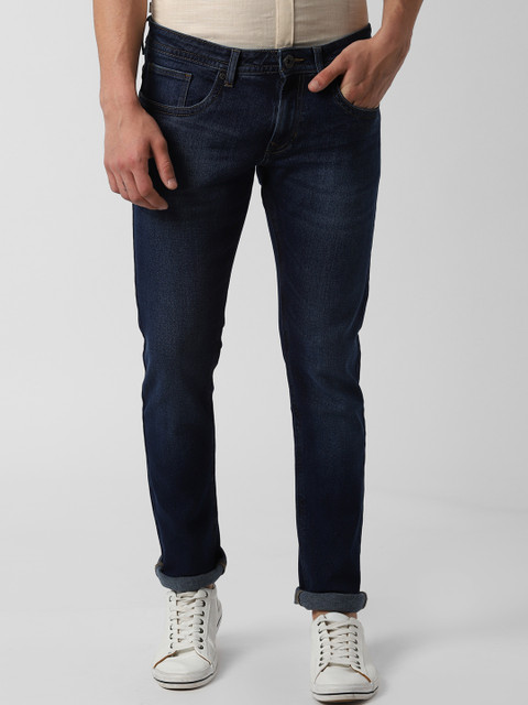 

Peter England Casuals Men Navy Blue Skinny Fit Mid-Rise Clean Look Stretchable Jeans