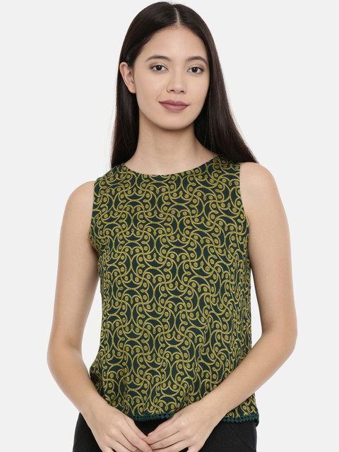 

Chumbak Women Green Printed Top