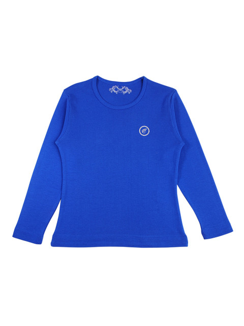 

FEMEA Girls Blue Solid Knitted Top