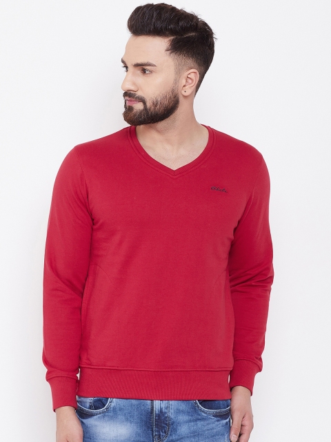 

Adobe Men Red Solid Sweater