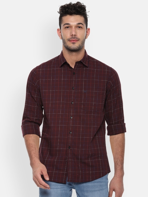 

Allen Solly Men Brown Slim Fit Checked Casual Shirt