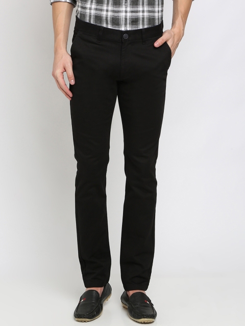 

Crocodile Men Black Slim Fit Solid Regular Trousers