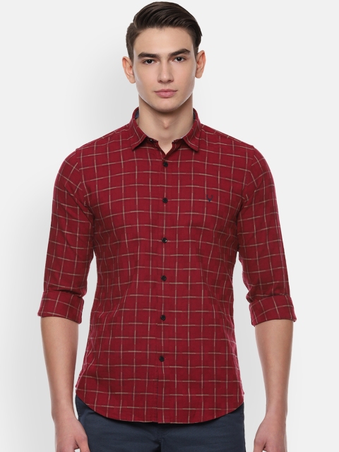 

Allen Solly Sport Men Maroon Slim Fit Checked Casual Shirt